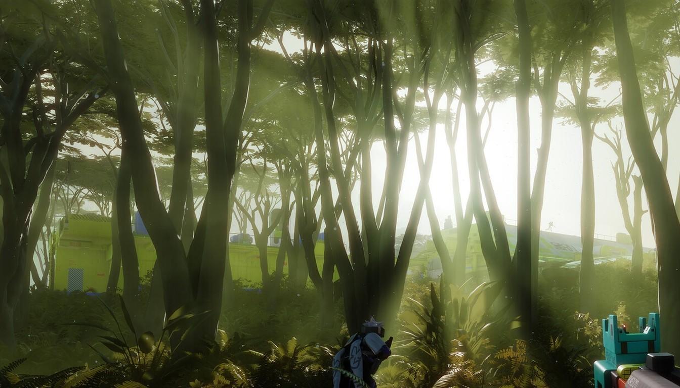 A dense misty forest where every rustle can be heard