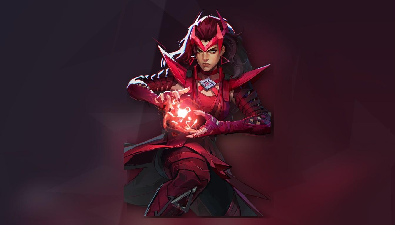 Scarlet Witch holding crimson chaos energy