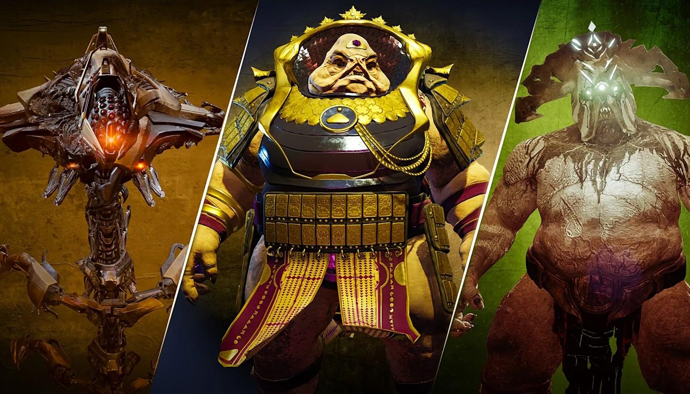Three Pantheon bosses, each with its own Feats conditions