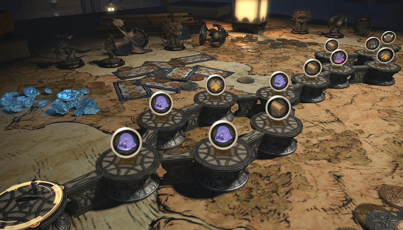 Игровая доска с фишками на карте, режим Crucible of the Unbroken