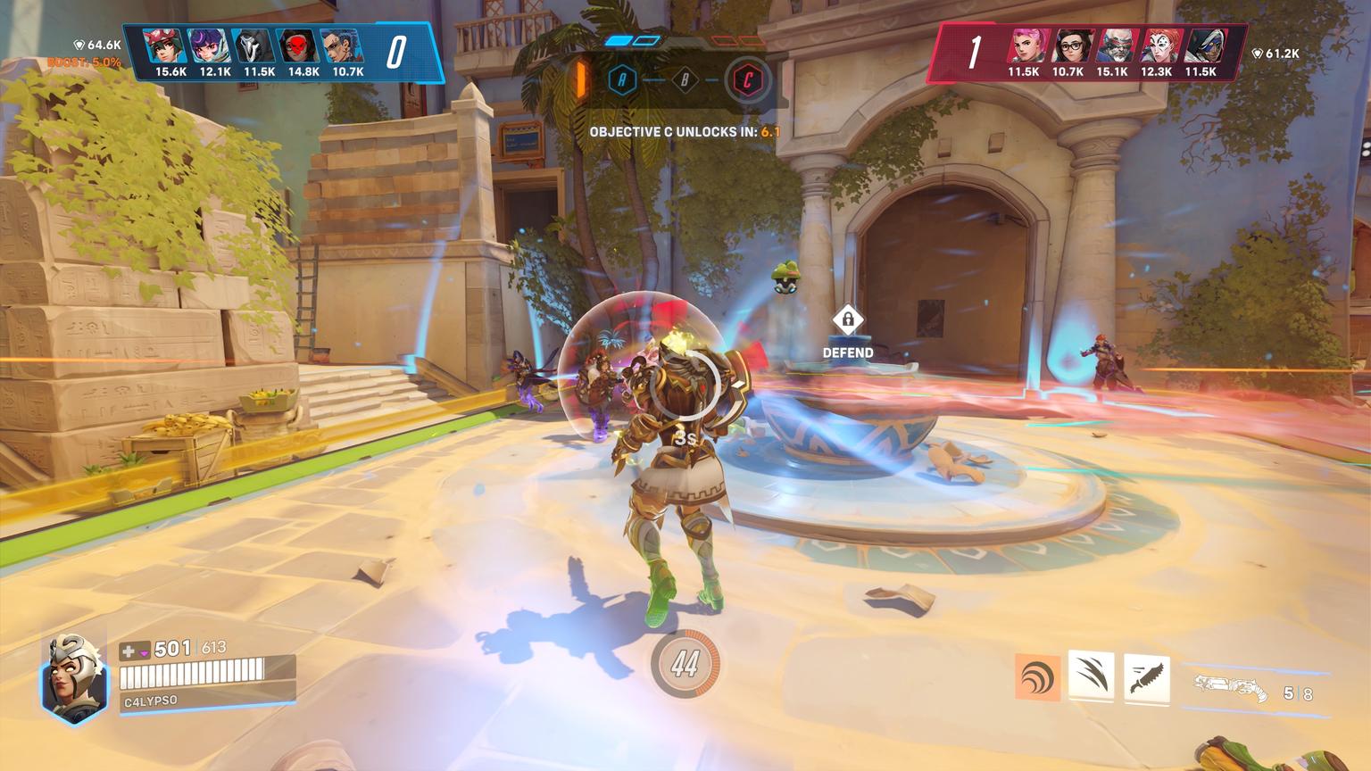 Third-person view during a Stadium fight