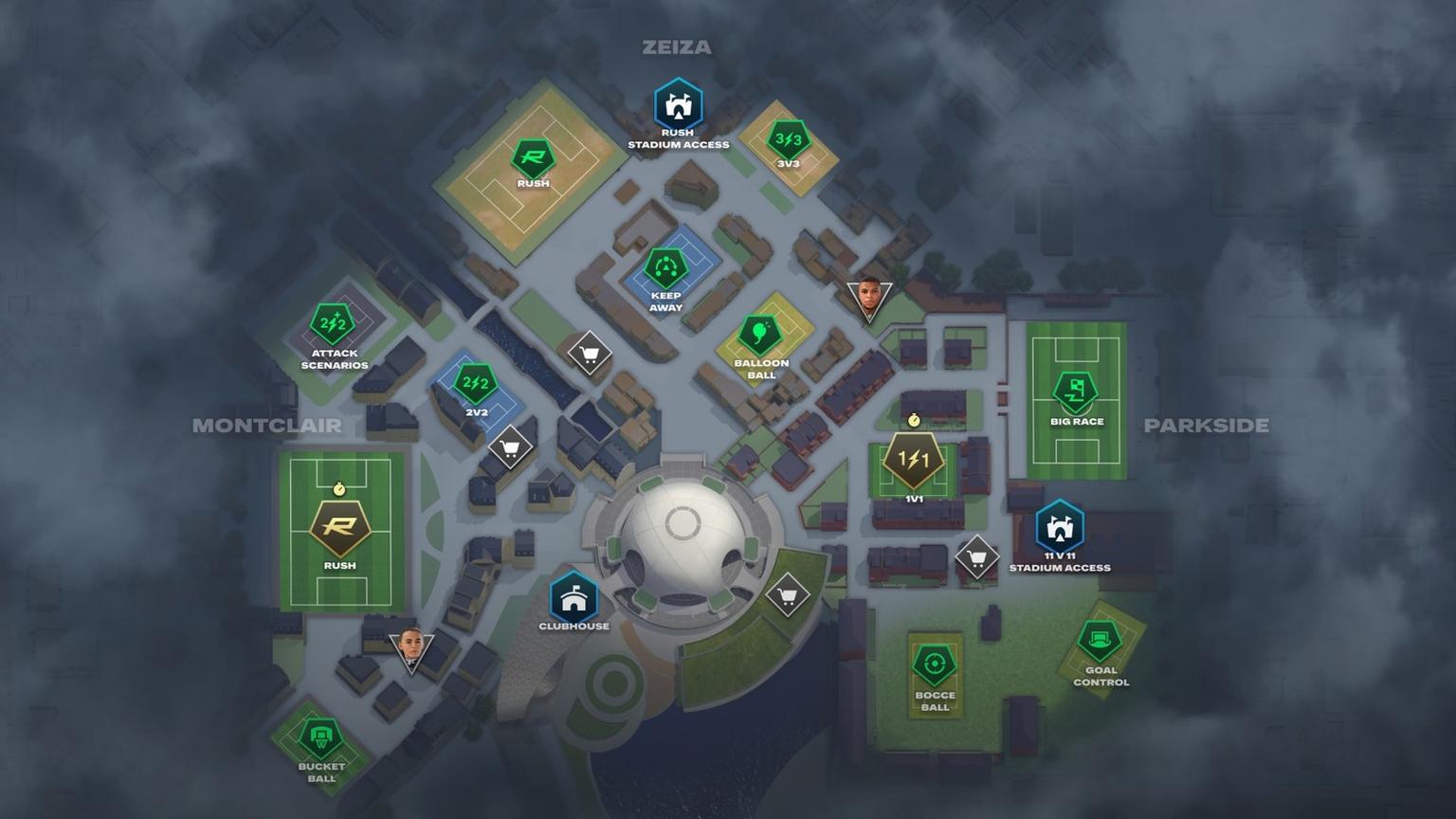 The Grounds map with districts and activities