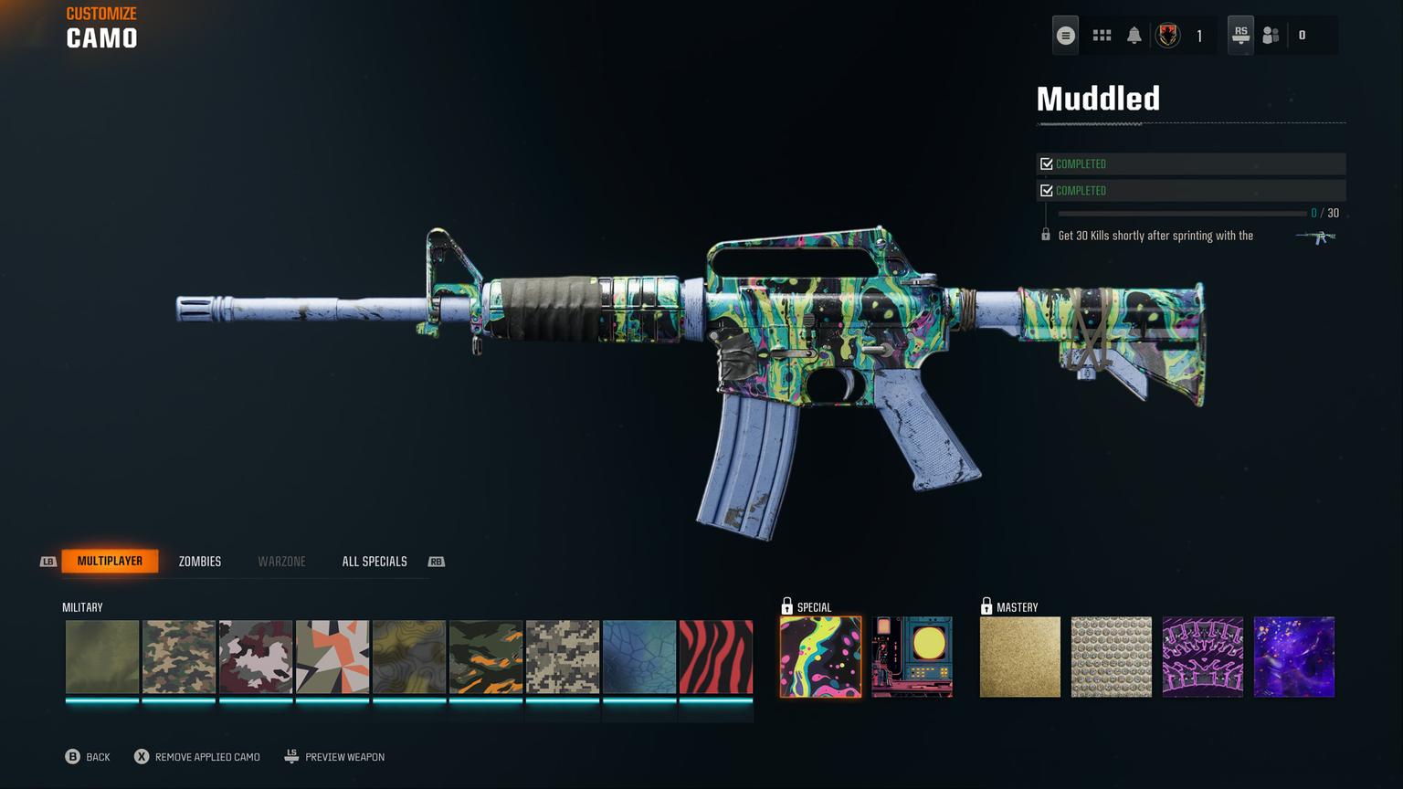 Weapon Camos and Reticle