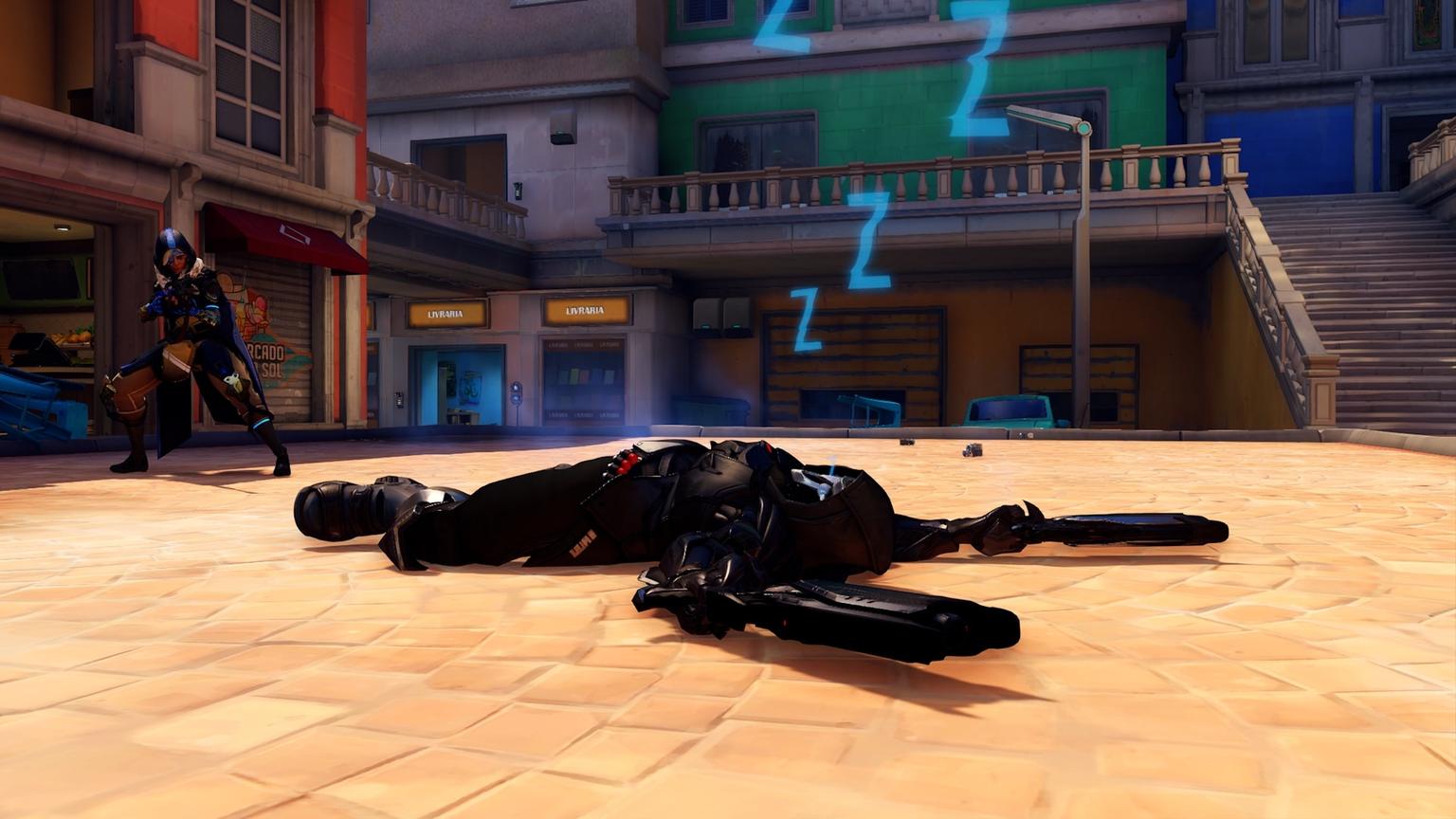 Ana рядом с Reaper, остановленным Sleep Dart