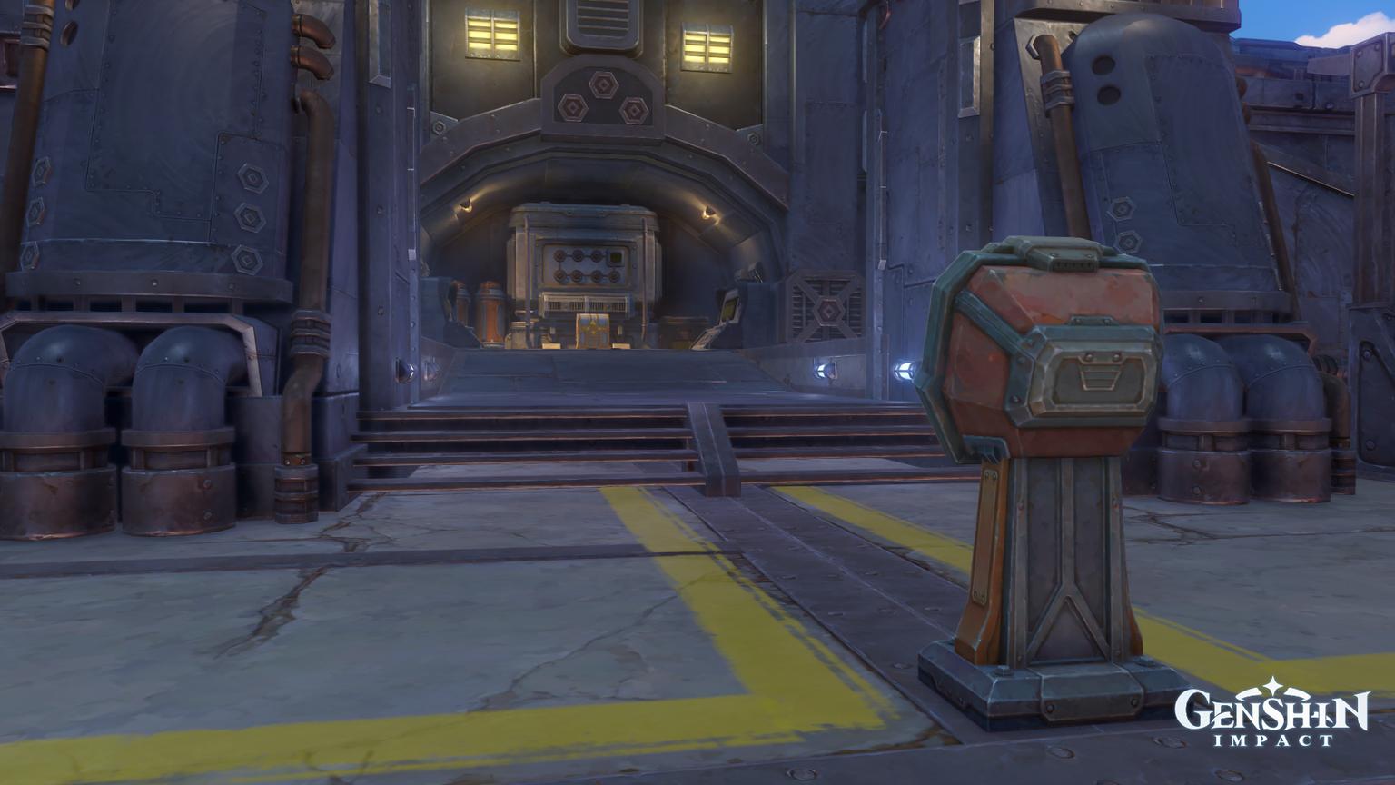 Terminal outside an industrial building and a Luxurious Chest