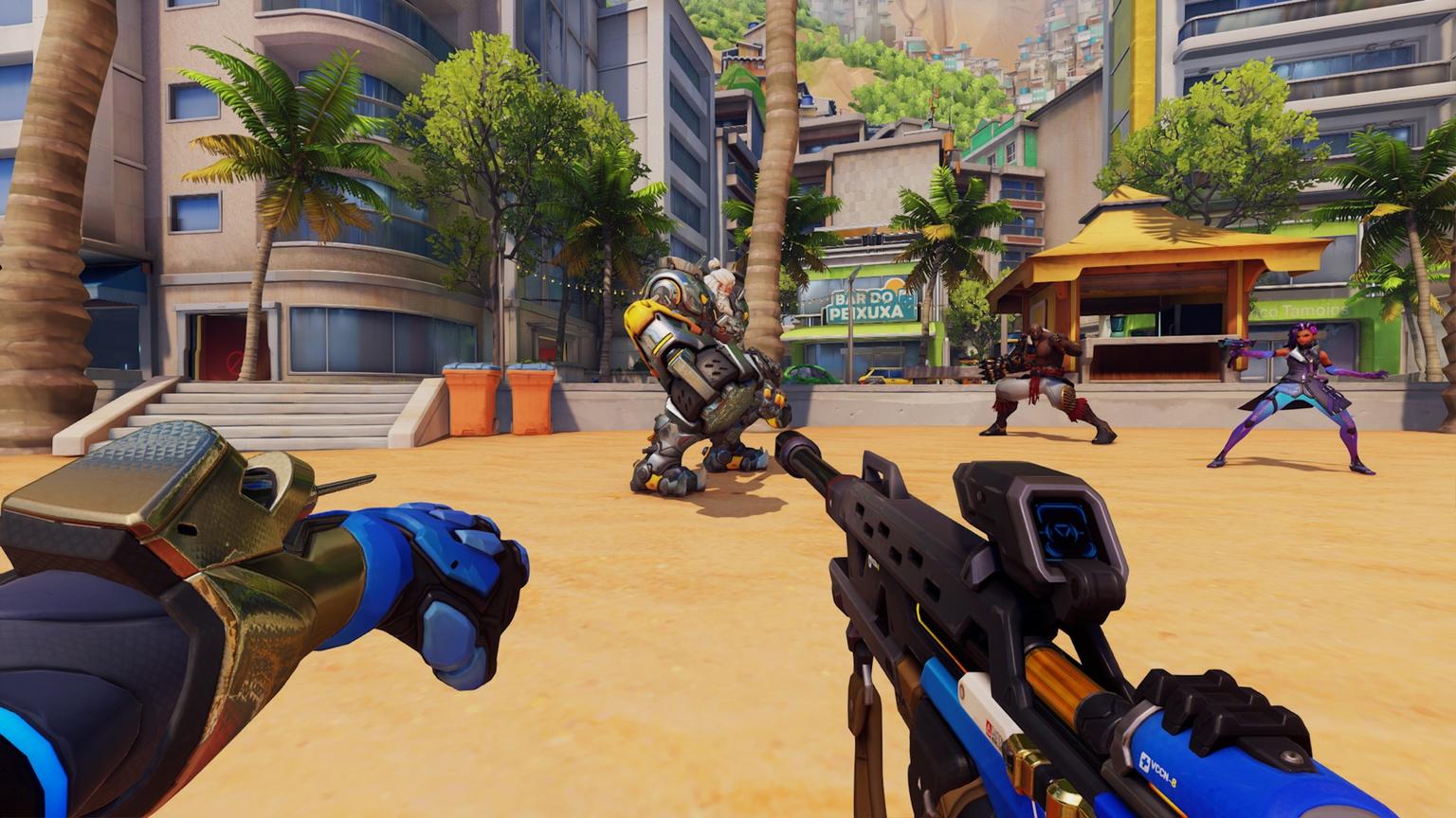 Ana uses Nano Boost on an allied Reinhardt