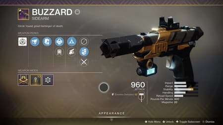 Buzzard sidearm image