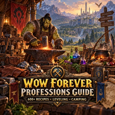 WoW Forever Professions Guide - 600+ Recipes, Leveling & Camping