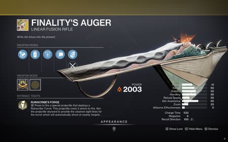 Finality’s Auger