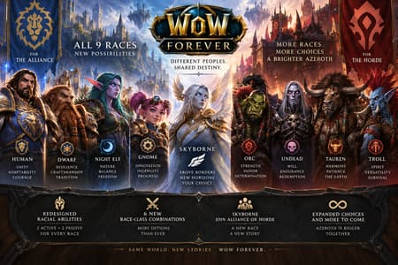 WoW Forever Races Guide - All 9 Races, Racials & Class Combinations