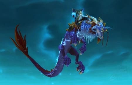 Reins of the Thundering Cobalt Cloud Serpent background