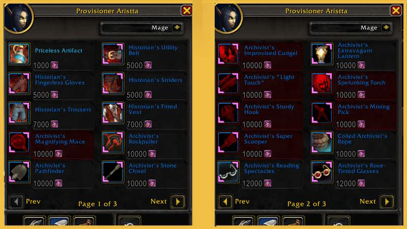 Guide to the Azerothian Archives